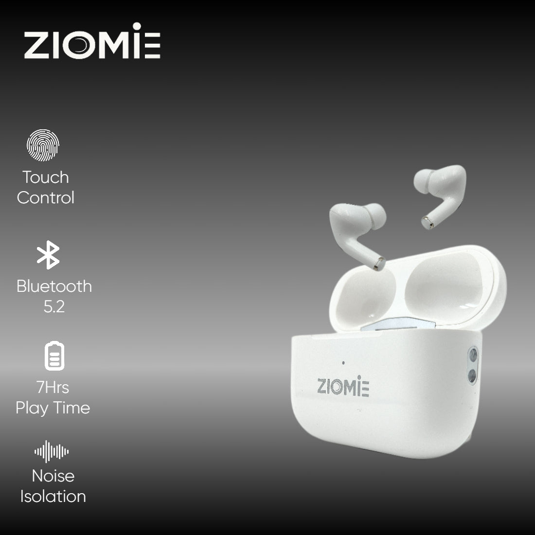 ZIOME Z 4 Pro Bluetooth (White, True Wireless)