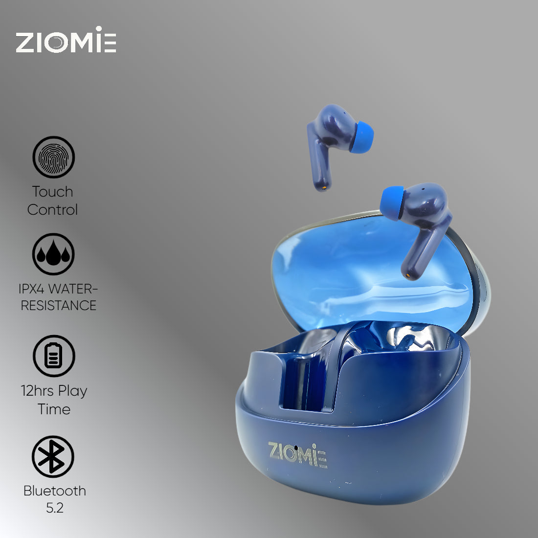 ZIOME Z 11 Bluetooth Gaming (Blue, True Wireless)