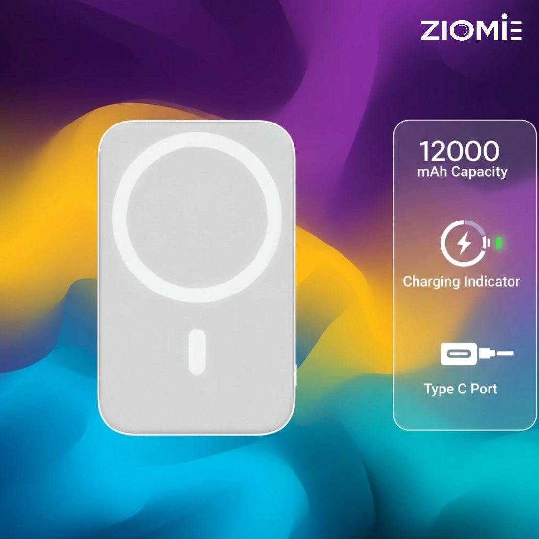 Ziome Magsafe Wireless Power bank 12000mAh 25Watt