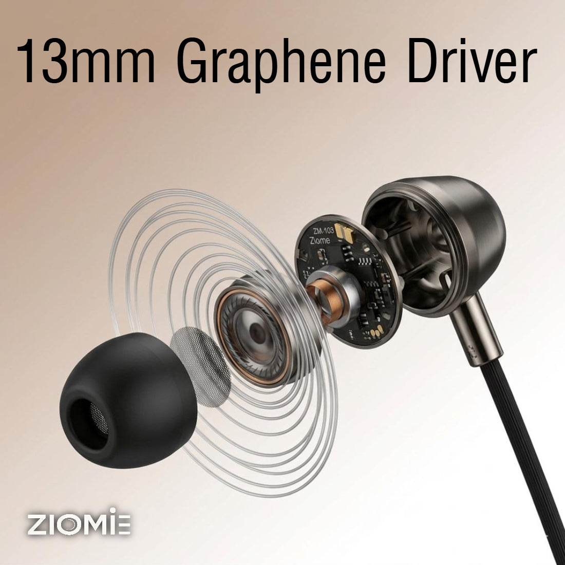 Ziome ZM-103 Neckband 72 Hours Standby time and 24 Hours Playtime Volume and Call Controller, metallic finish, Brown