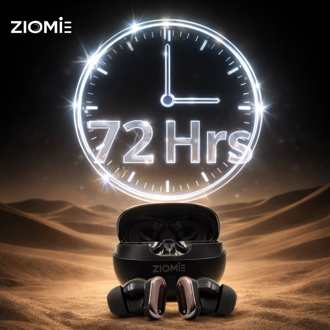 Ziome Z6 Pro Bluetooth Earbuds (Black-Purple, TWS)