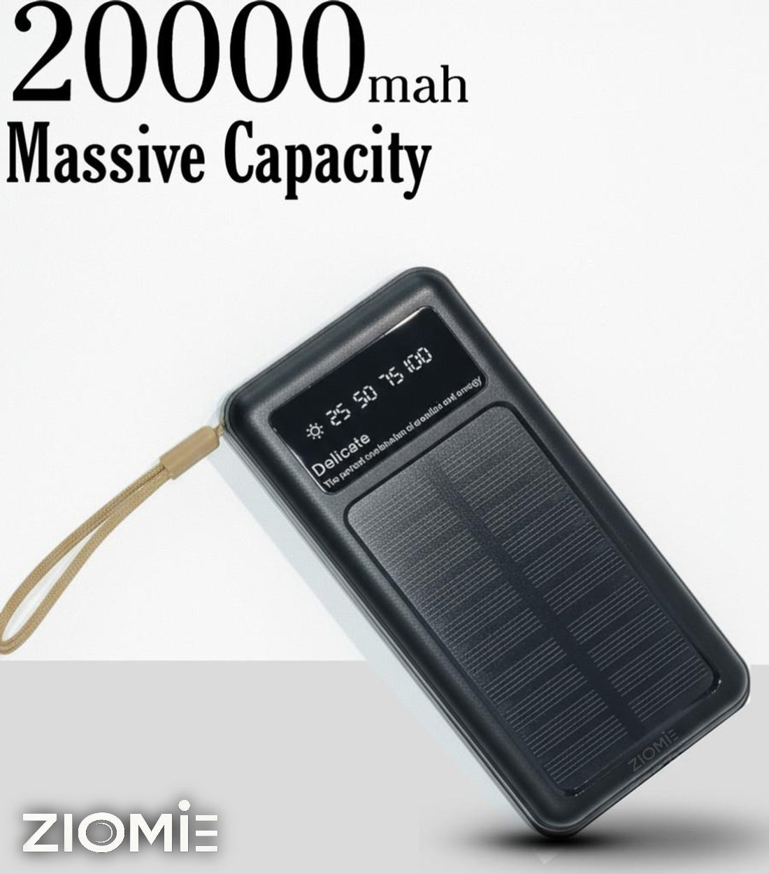 Ziome 20000 mAh 25W Slim Pocket Size Power Bank (Black, Lithium-ion, Power Delivery 3.0, Fast Charging, Quick Charge 3.0 for Mobile, Speaker, Tablet, Trimmer, Earbuds)
