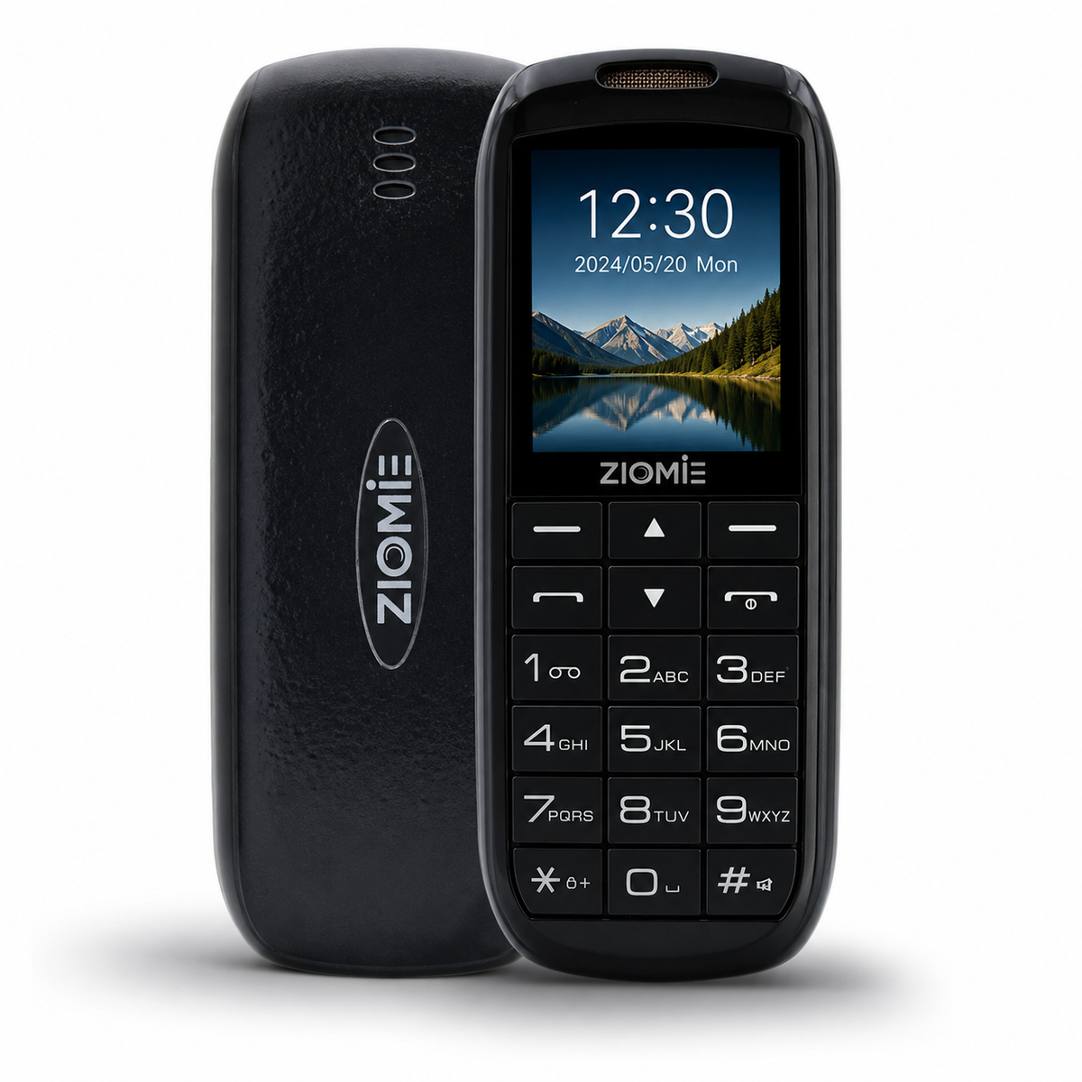 Ziome Z26C Ultra Mini Dual SIM Mobile Phone with Bluetooth Dialer, MP3 Player & Type-C Charging, Black