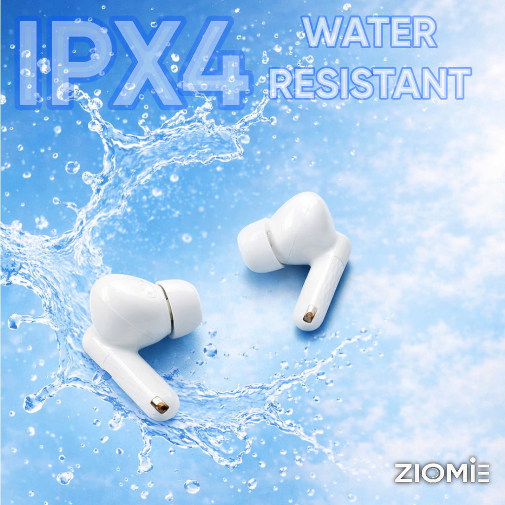 Ziome Z3-Pro Bluetooth Earbuds (Blue-White, TWS)