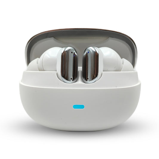 Ziome Z6 Pro Bluetooth Earbuds (White-Silver, TWS)