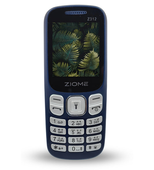 Ziome Z-312 Phone Dual SIM, Mp3/Mp4 player, Feature Phone, Blue