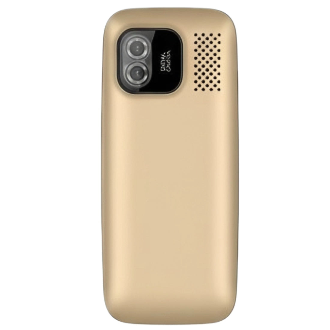 Ziome Z-2175 C Dual SIM Feature Phone with Type-C Port, Auto Call Recording, Wireless FM, Powerful Torch, and 1100mAh Battery, Golden
