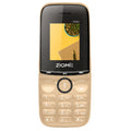 ZIOME Z3000+ Dual SIM Feature Phone with 2500mAh Battery, Dedicated Media Controls & Torch Slider, Wireless FM, 1.77-inch Display, Golden
