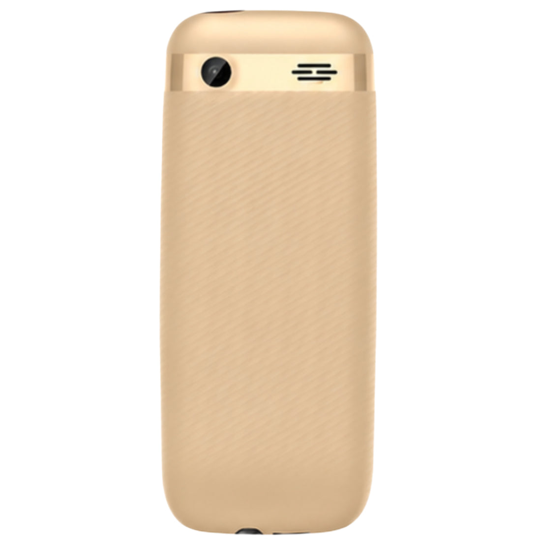 ZIOME Z3000+ Dual SIM Feature Phone with 2500mAh Battery, Dedicated Media Controls & Torch Slider, Wireless FM, 1.77-inch Display, Golden