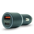 Ziome CA-50 High-Performance Car Charger – 85W Ultra-Fast Dual Port Adapter with Smart IC & Metal Body