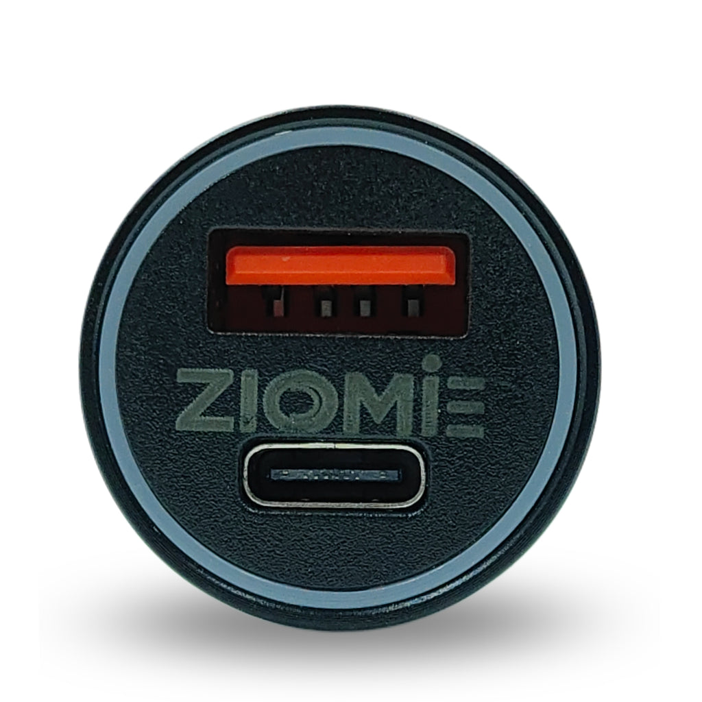 Ziome CA-50 High-Performance Car Charger – 85W Ultra-Fast Dual Port Adapter with Smart IC & Metal Body