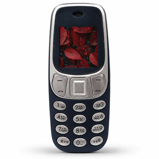 Ziome ZM-10 Ultra Mini Dual SIM Mobile Phone with Bluetooth Dialer, MP3 Player & Type-C Charging Blue