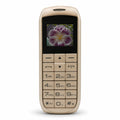 Ziome Z26C Ultra Mini Dual SIM Mobile Phone with Bluetooth Dialer, MP3 Player & Type-C Charging,Gold