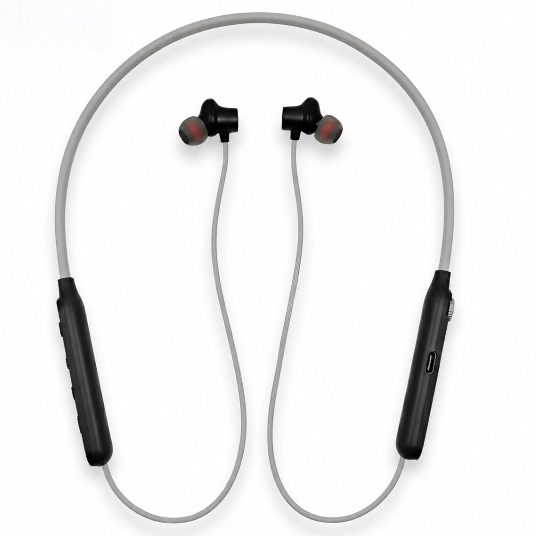 Ziome ZM 101 Neckband, 120 hours Standby time and 48 Hours play time,  Bluetooth 5.2, Grey and Black