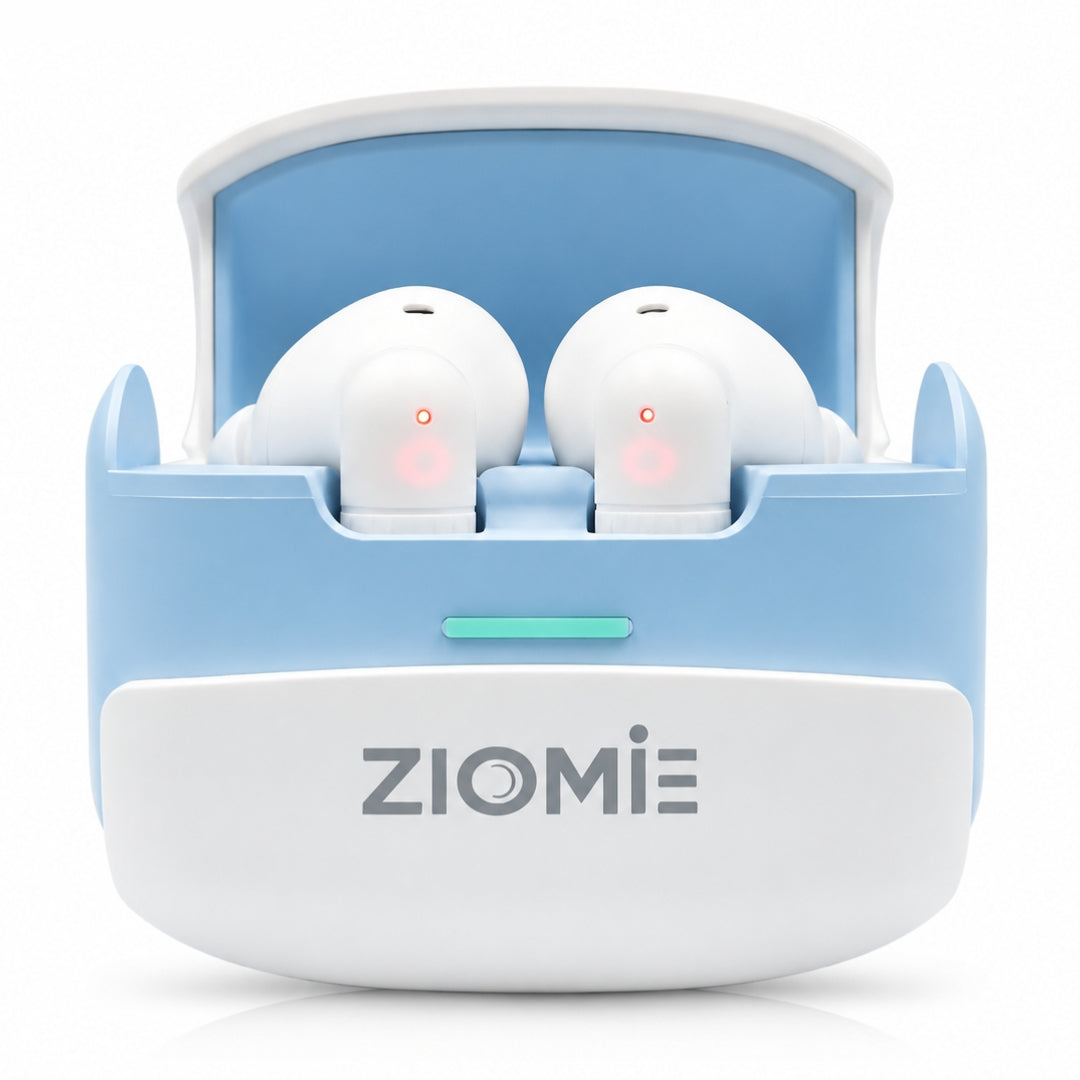 Ziome Z3-Pro Bluetooth Earbuds (Blue-White, TWS)