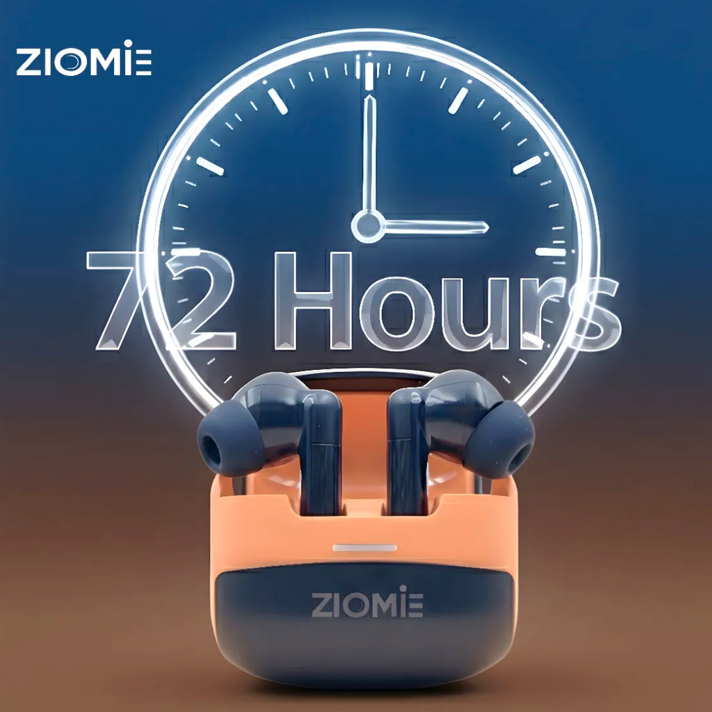 Ziome Z3-Pro Bluetooth Earbuds (Blue-Brown. TWS)