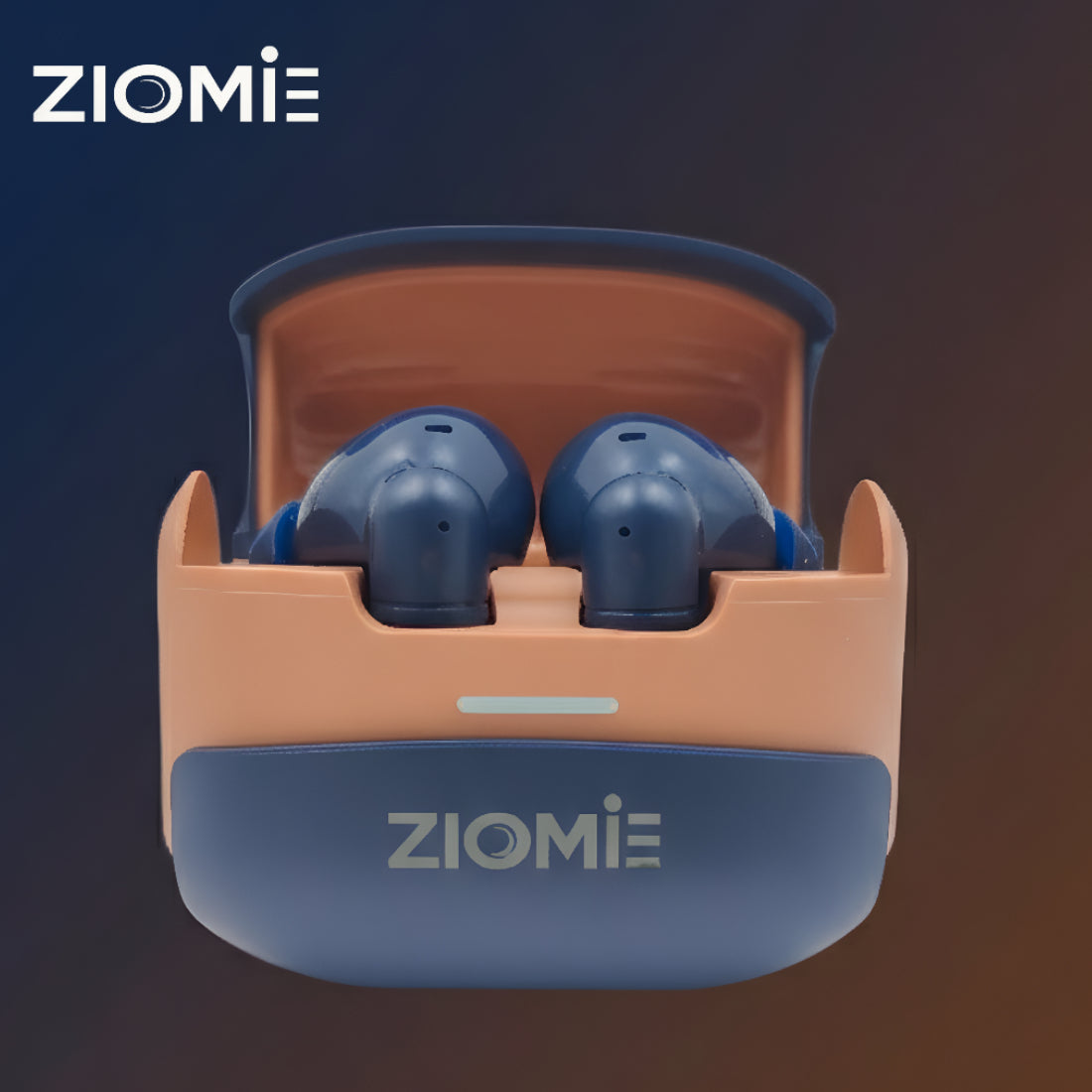 Ziome Z3-Pro Bluetooth Earbuds (Blue-Brown. TWS)