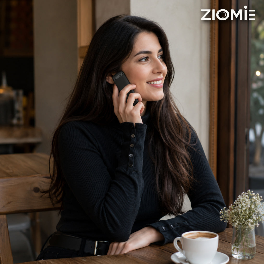 ZIOME Z3000+ Dual SIM Feature Phone with 2500mAh Battery, Dedicated Media Controls & Torch Slider, Wireless FM, 1.77-inch Display, Black